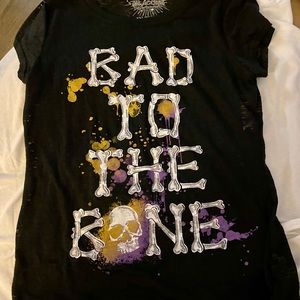 Rocker Girl Bad To The Bone T shirt girls XXL